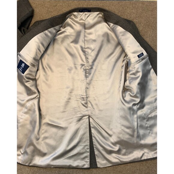 Oak Creek Tweed Blazer Mens 44L Lambs Wool Jacket Brown Sportcoat - Picture 4 of 11